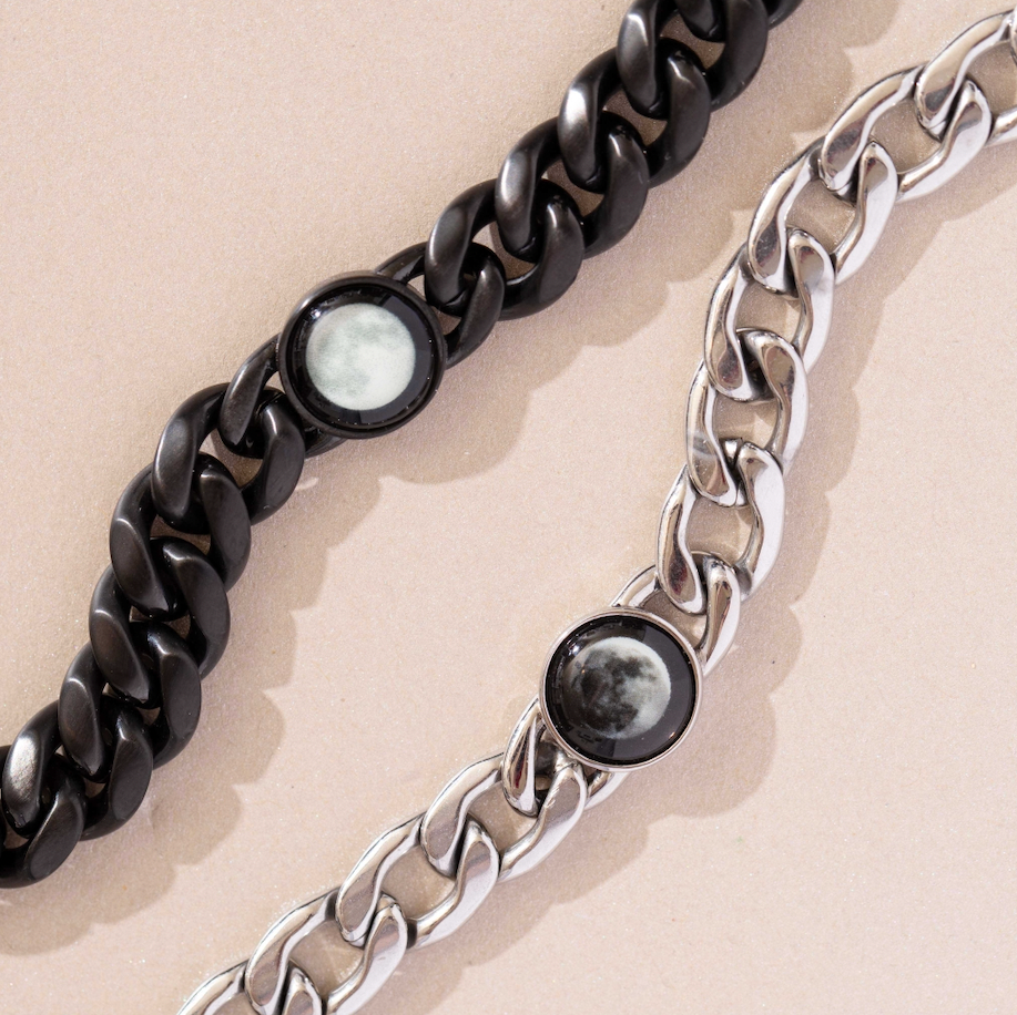 Lunar Curb His & Hers Bracelets