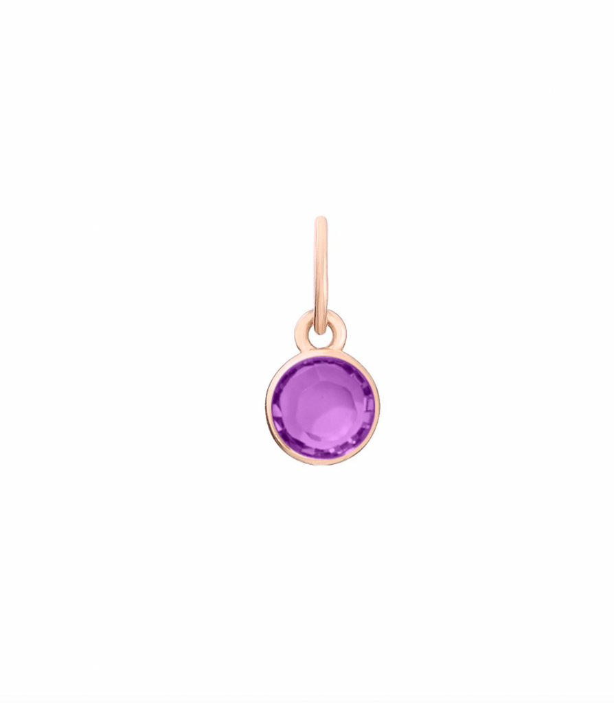 Rose Gold Birthstone charm