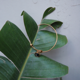 modern moon bangle in gold