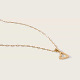 heavenly heart necklace in gold