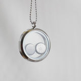 lovers in the locket necklace in stainless steel