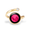 pink moon cosmic spiral ring in gold