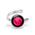 Pink Moon Cosmic Spiral Ring in Rhodium