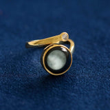 cosmic spiral ring in gold