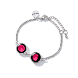 pink moon double moon pallene bracelet
