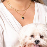 moonglow paw necklace in gold