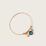 logosphere birthstone bangle in gold