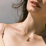 heavenly heart necklace in gold