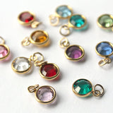 yellow gold birthstone charm