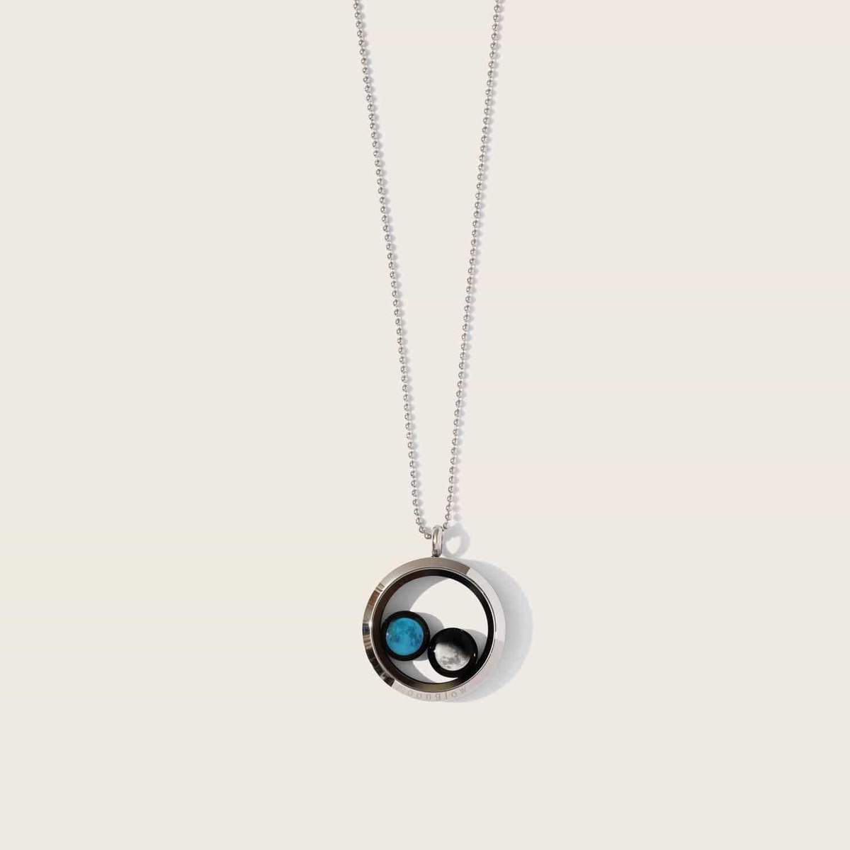 Lovers In The Locket Necklace in Stainless Steel