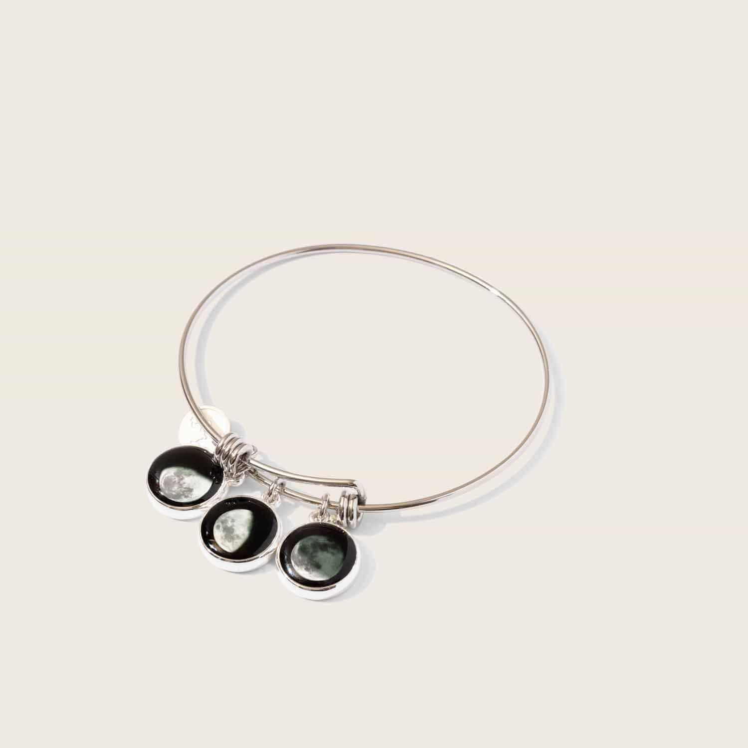 Moonstock 3-Charm Bangle Bracelet