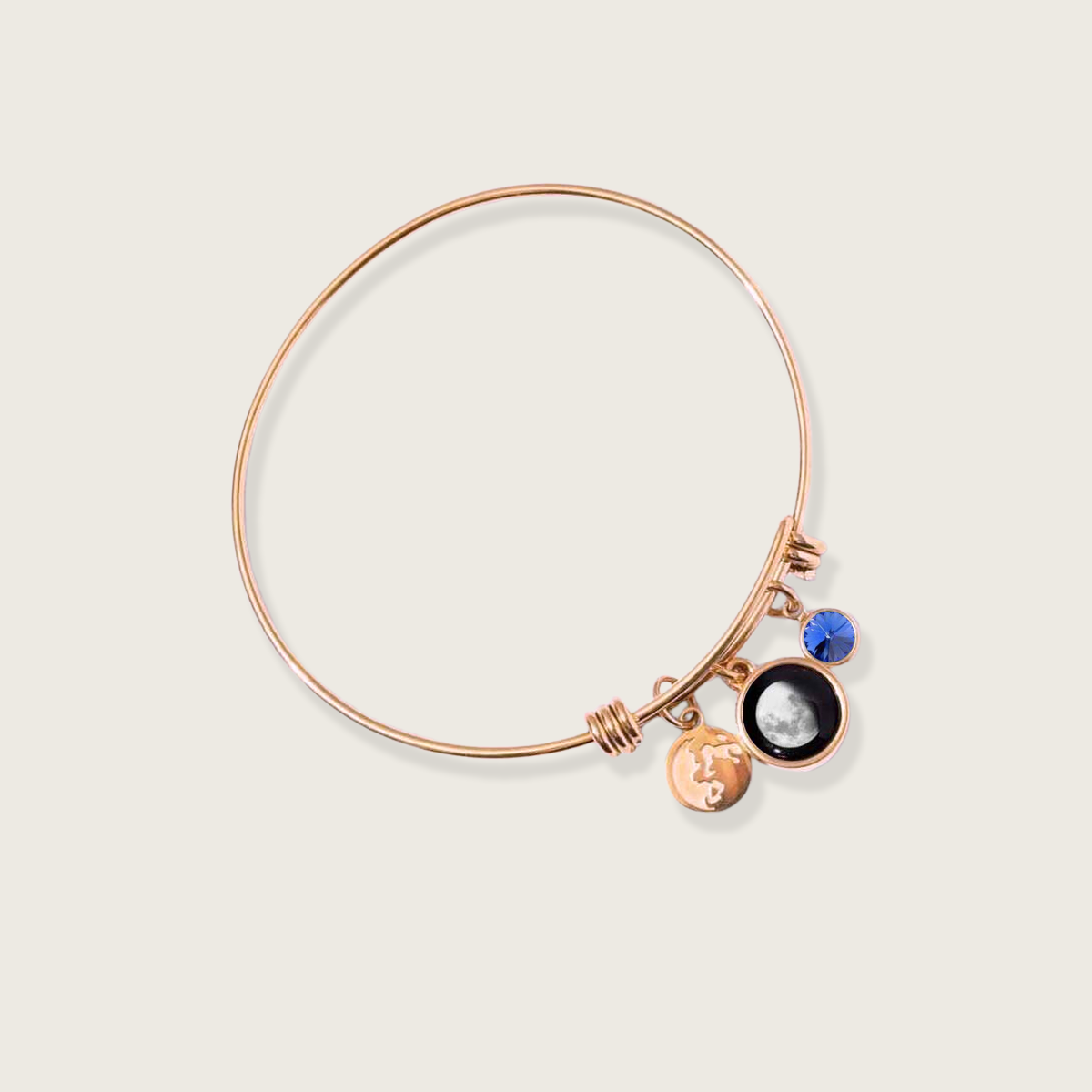 Logosphere Birthstone Bangle in Rose Gold