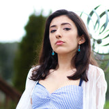 celestial moonrise earrings in gold